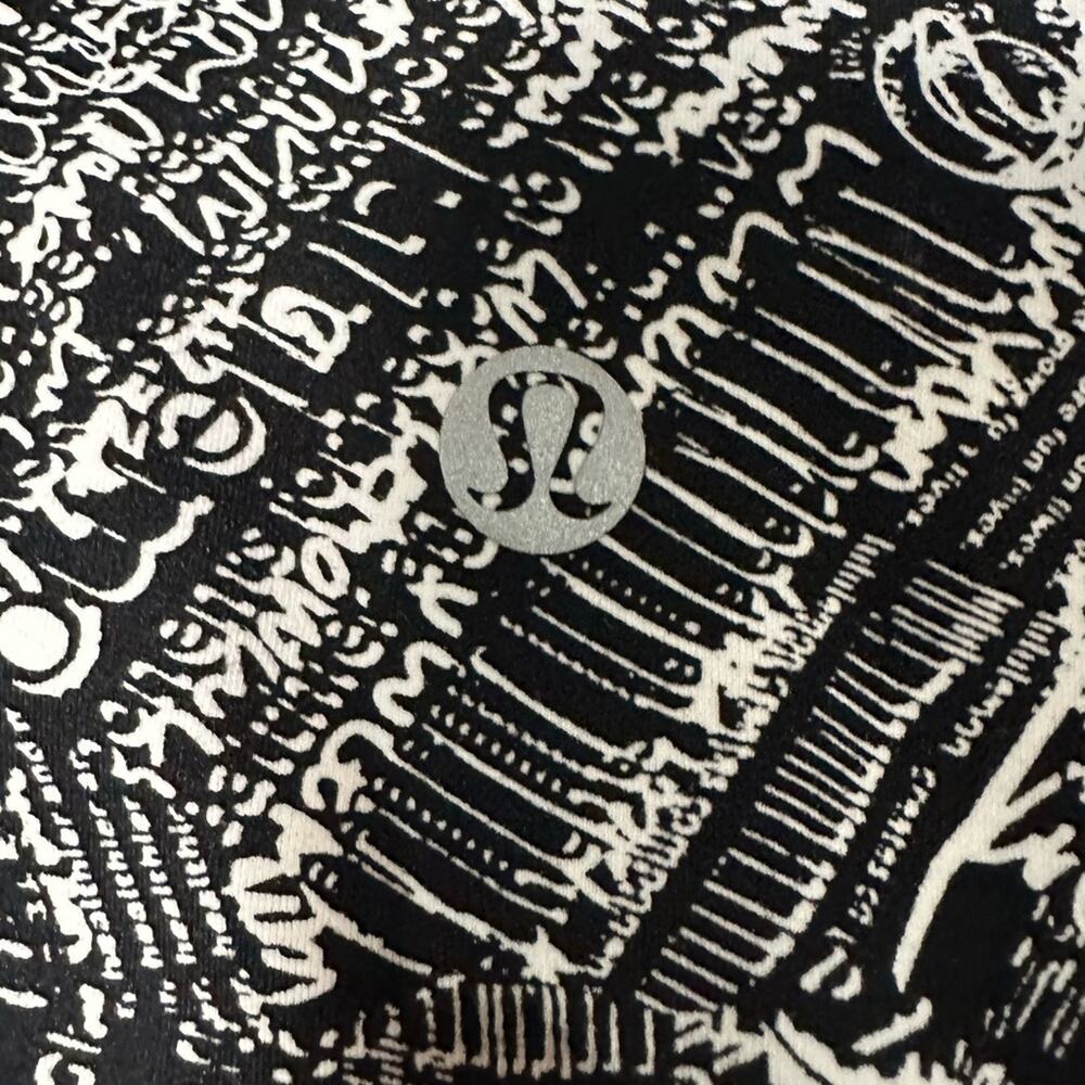 Lululemon Wunder Train High-Rise Crop 21" Tear It Up Alpine White Black - Picture 7 of 10